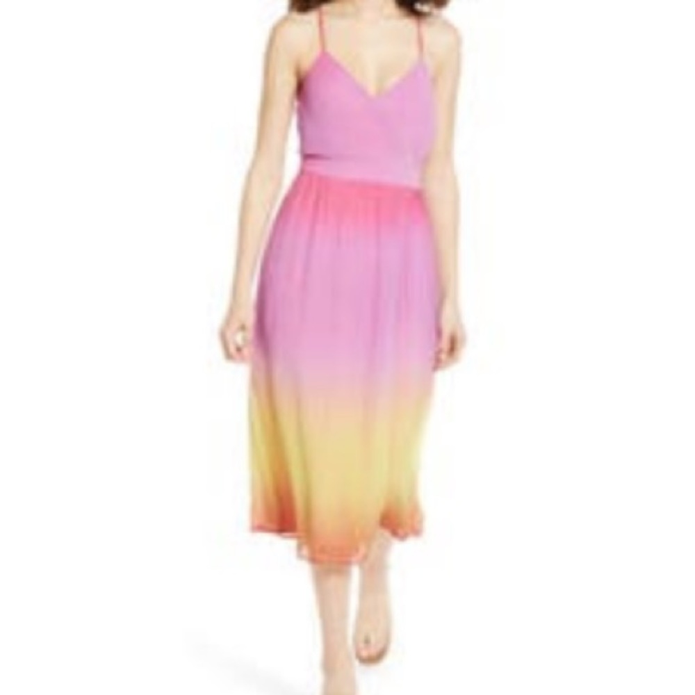 Leith ombre rainbow dress, extra small, never worn, crosses in back